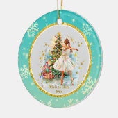 オーダーメイドの『くるみ割り人形』バレエクリスマス - ギフト セラミックオーナメント (左)