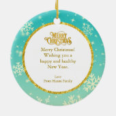 オーダーメイドの『くるみ割り人形』バレエクリスマス - ギフト セラミックオーナメント (裏面)