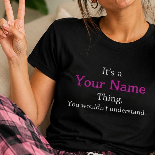 オーダーメイドの「それは名前のせい」Tシャツ Tシャツ