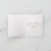 オーダーメイドの ブライダルシャワー ウェディングドレス ありがとう サンキューカード (内部)