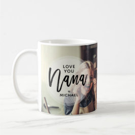 オーダーメイドの「Love you nana」写真入りマグカップ コーヒーマグカップ