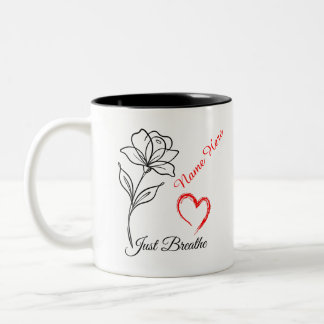 オーダーメイドのJust Breathe ツートーンマグカップ