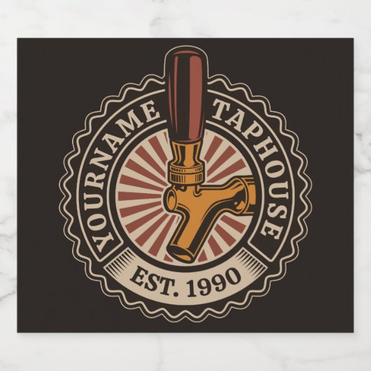 オーダーメイドのNAMEクラフトビールタップハウス醸造所バー ビールラベル (シングルラベル)