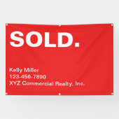 オーダーメイドのSOLD看板 商業用不動産マーケティング 横断幕 (横)