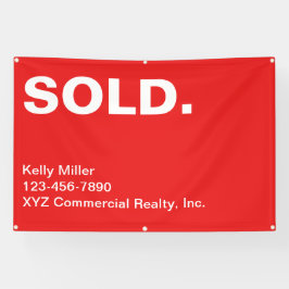オーダーメイドのSOLD看板 商業用不動産マーケティング 横断幕