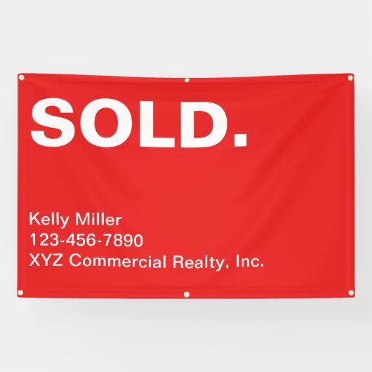 オーダーメイドのSOLD看板 商業用不動産マーケティング 横断幕 (横)