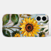 オーダーメイドひまわりスマホケース 花柄デザイン Case-Mate iPhoneケース (裏面 (横))