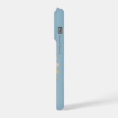オーダーメイドひまわり名入れブルー携帯ケース iPhoneケース (左側面)