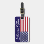 オーダーメイドアメリカ国旗荷物タグ ラゲッジタグ (正面縦)