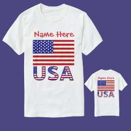 オーダーメイドアメリカ国旗 メンズ  Tシャツ