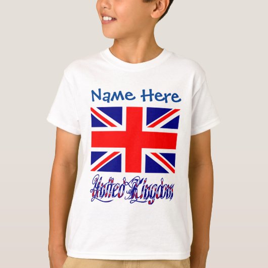 オーダーメイドイギリス国旗ヘリテージボーイズ Tシャツ (正面)