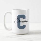 オーダーメイドイニシャルマグ, ブライダルシャワー, 誕生日 コーヒーマグカップ (左)