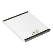 オーダーメイドイニシャル ミニマリスト ブラック ゴールド おしゃれ メンズ ノートパッド (アングル)