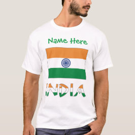 オーダーメイドインド国旗ギフト メンズ Tシャツ