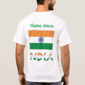 オーダーメイドインド国旗ギフト メンズ Tシャツ (裏面)