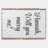 オーダーメイドエンゲージメント パーソナライズド 結婚してくれる？ スローブランケット (正面)