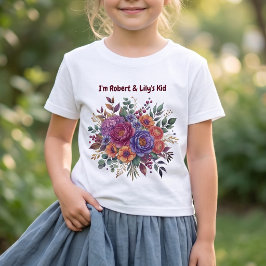 オーダーメイドカラフルフラワーキッズTシャツ Tシャツ