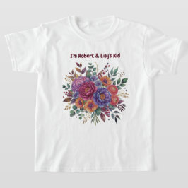 オーダーメイドカラフルフラワーキッズTシャツ Tシャツ