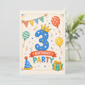 オーダーメイドカラフル3歳の誕生日パーティー (スタンド正面)