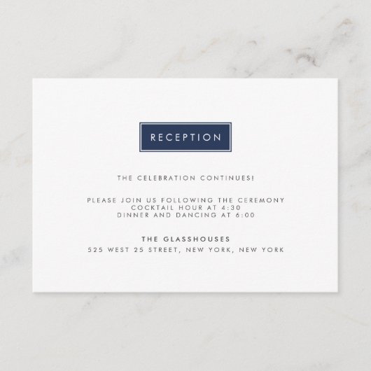 オーダーメイドカラーのモダンな結婚式披露宴 エンクロージャーカード (正面)