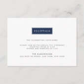 オーダーメイドカラーのモダンウェディングレセプション エンクロージャーカード (正面)