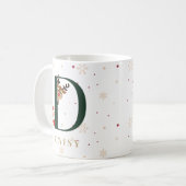 オーダーメイドクリスマスイニシャルDマグ コーヒーマグカップ (正面左)