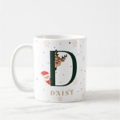 オーダーメイドクリスマスイニシャルDマグ コーヒーマグカップ (左)