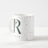 オーダーメイドクリスマスイニシャルRマグカップ コーヒーマグカップ (正面左)