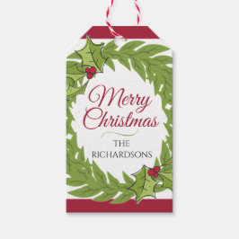 オーダーメイドクリスマスリースギフトタグ ギフトタグ