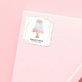 オーダーメイドケーキ専門店の名刺 スクエアシール