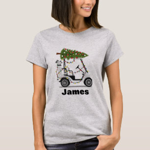 オーダーメイドゴルファー クリスマスゴルフカート クリスマス  Tシャツ