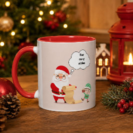 オーダーメイドサンタのウィッシュリスト クリスマスマグ マグカップ