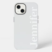 オーダーメイドシンプルエレガントライトグレー iPhoneケース (裏面)