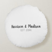 オーダーメイドスクリプト カップル名 結婚式 ラウンドクッション (裏面)
