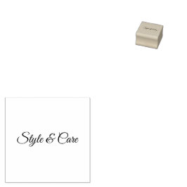 オーダーメイドスタイリッシュフォントの木製アートネームスタンプ ラバースタンプ