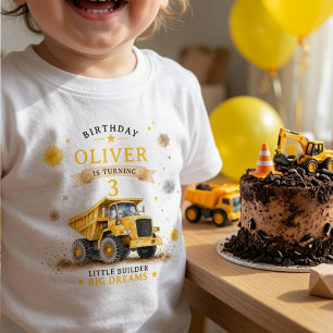 オーダーメイドダンプトラック 誕生日 トドラーTシャツ