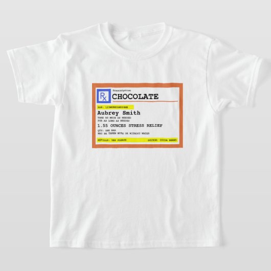 オーダーメイドチョコレート処方箋 Tシャツ (レイダウン)