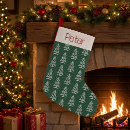 オーダーメイドツリー柄クリスマスストッキング スモールクリスマスストッキング