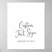 オーダーメイドテキストカリグラフィーファンシーなスクリプトサイン ポスター (正面)