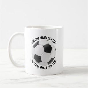 オーダーメイドテキスト サッカー 11オンス マグカップ