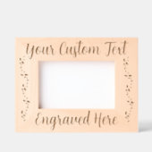 オーダーメイドテキスト パーソナライズド ヴァイン レーザー彫刻フレーム (正面)