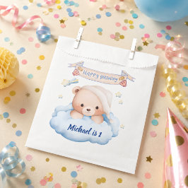 オーダーメイドテディベア1歳の誕生日パーティーファバーバッグ フェイバーバッグ