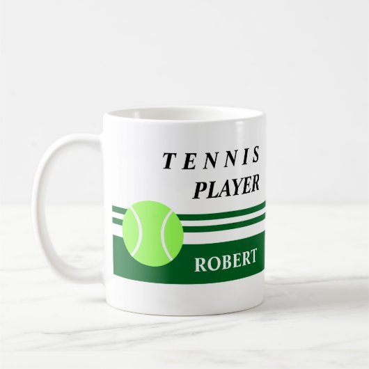 オーダーメイドテニスコーヒーマグ コーヒーマグカップ (左)
