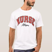 オーダーメイドナースシャツ、看護師へのギフト、ナースライフ Tシャツ (正面)