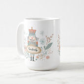 オーダーメイドネーム入りくるみ割り人形クリスマス コーヒーマグカップ (正面左)