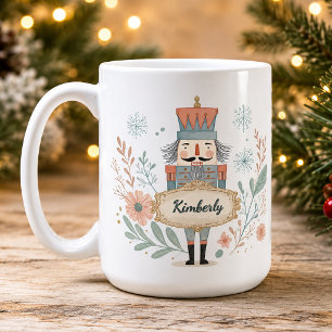 オーダーメイドネーム入りくるみ割り人形クリスマス コーヒーマグカップ