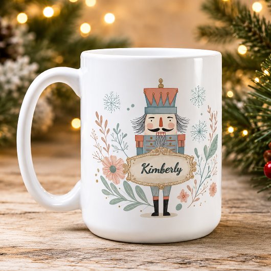 オーダーメイドネーム入りくるみ割り人形クリスマス コーヒーマグカップ