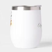 オーダーメイドネーム入りペーパー・クイルドフラワー 11oz ホワイト (左面)