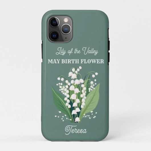オーダーメイドネーム入り5月の誕生花 Case-Mate iPhoneケース (裏面)