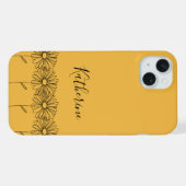 オーダーメイドネーム 4月 デイジー 誕生花 iPhoneケース (裏面横)